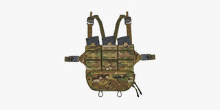 Multicam chest rig constructed from Cordura.